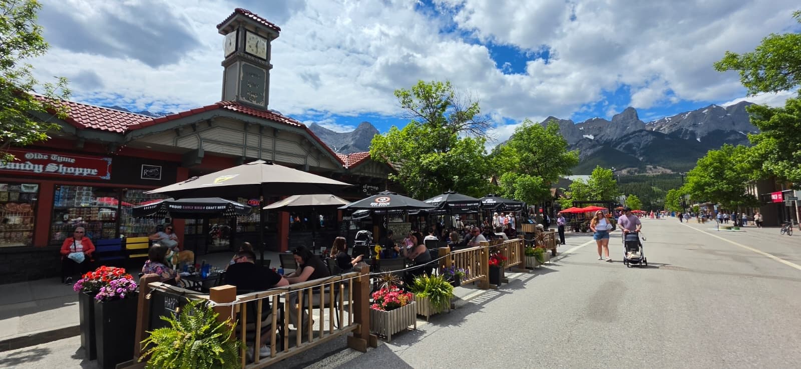 Downtown Canmore on foot